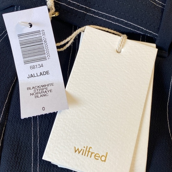 Wilfred Jallade Black/White Stripe Tie Front Pant Size 0 - Picture 14 of 14